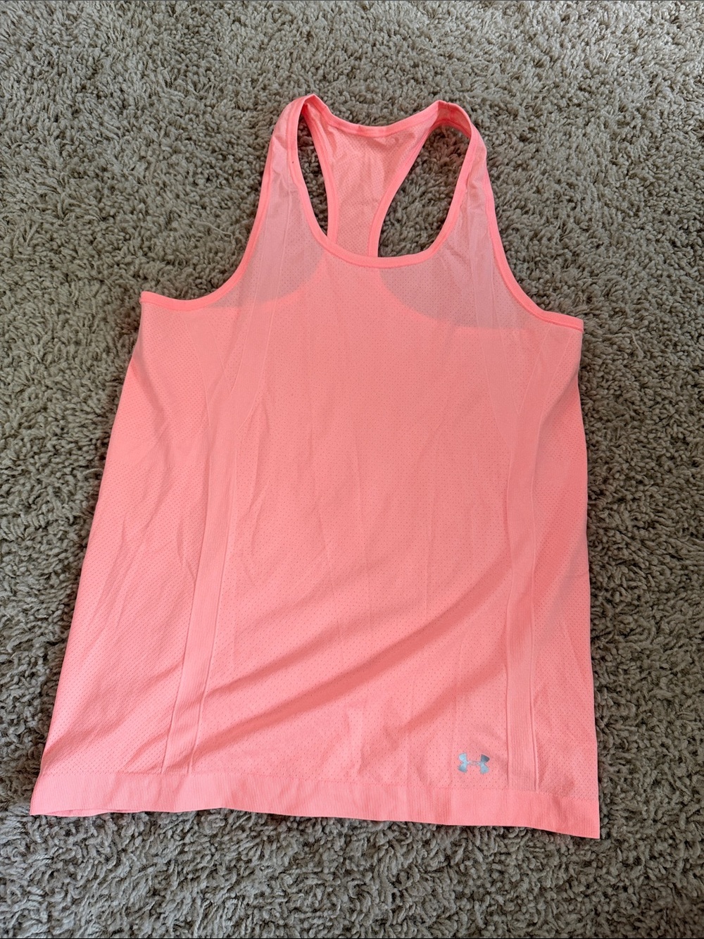 Under Armour Coral Pink Mesh Racerback Tank Top